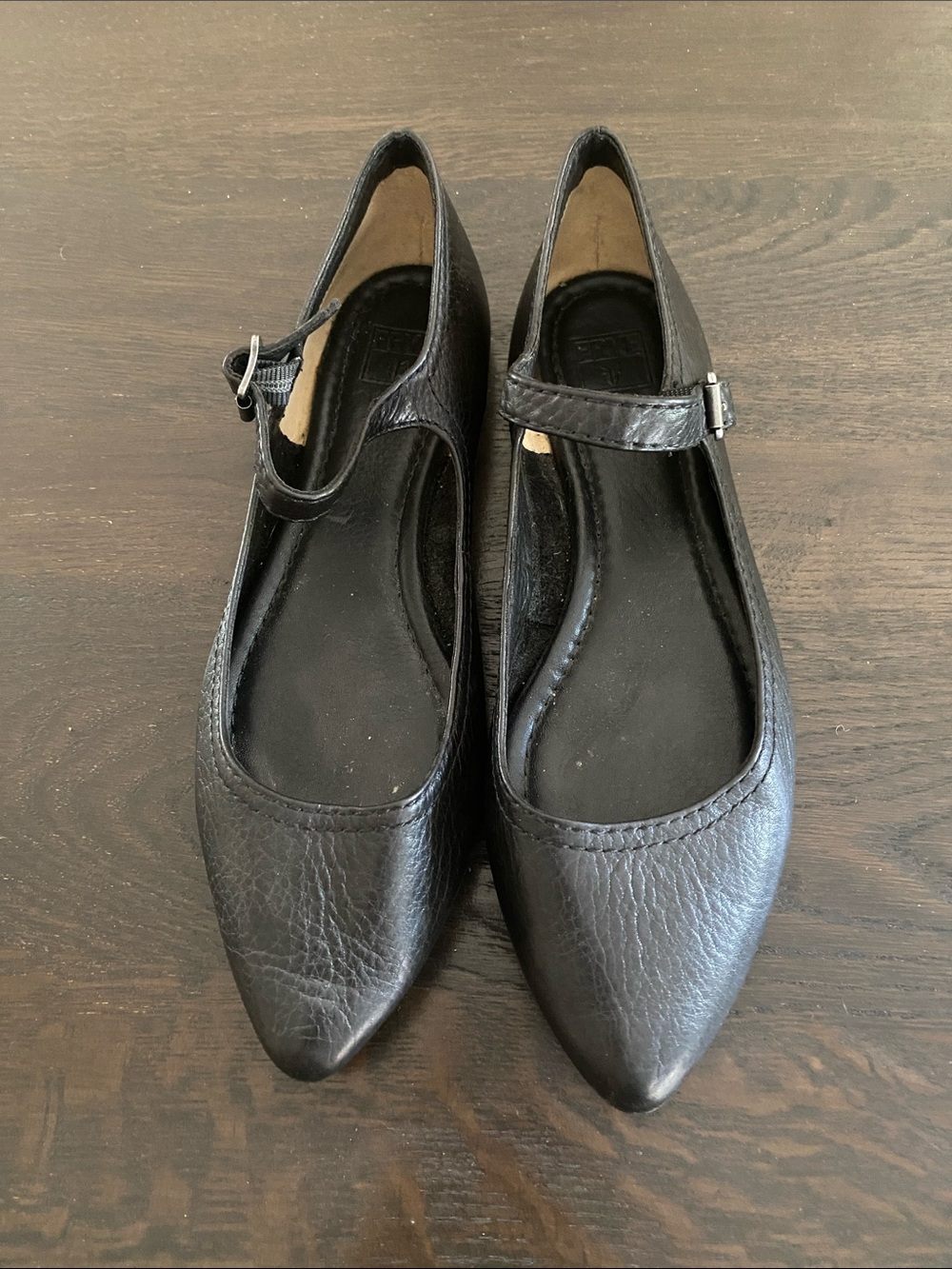 FRYE Black Regina Mary Jane Ballet Flats